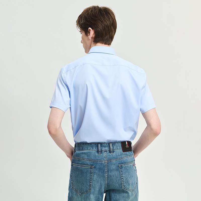 Navigare Men's Breathable Solid Short Sleeve Shirt
