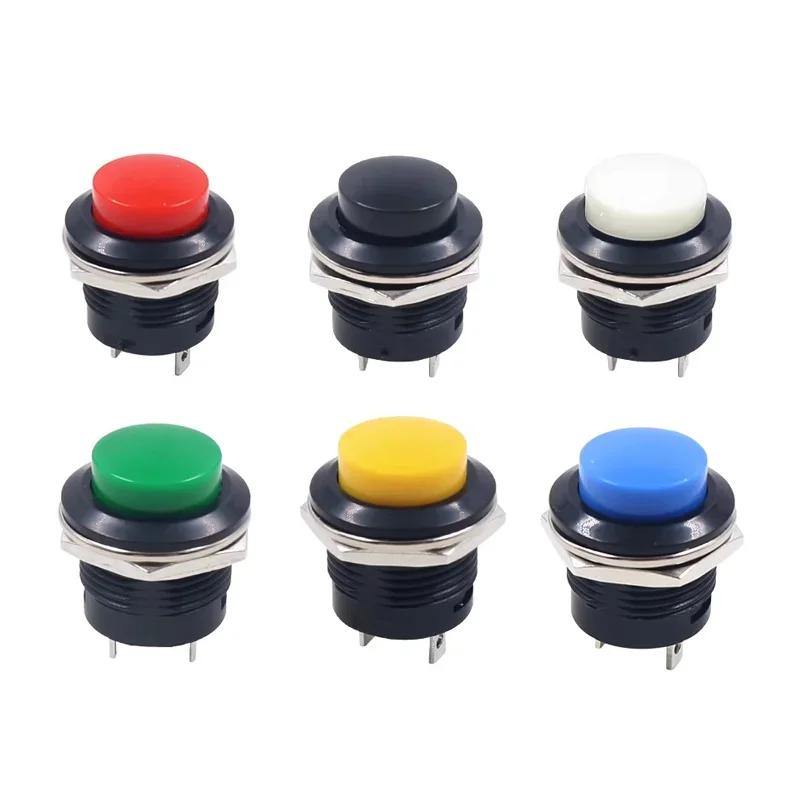 5/20Pcs 2Pin ON-OFF 16mm Round Push Button Switch R13-507 Momentary Power Switch