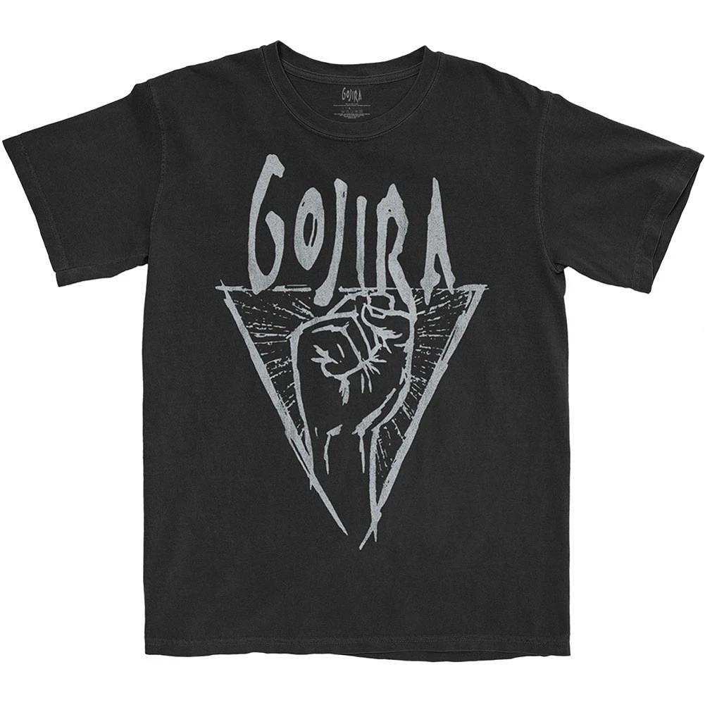 Men s Gojira Power Glove Slim Fit T-shirt Small Black XS