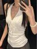 210g Fine Cotton Spicy Girl Lace-up Halter Cami Top - Women's Summer Slimming Tank 
