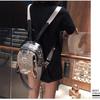 Hot Diamond Multi Purpose Backpack Women's Fashion Backpack Silver Soft Leather Leisure Travel Bag Schoolbag CLE