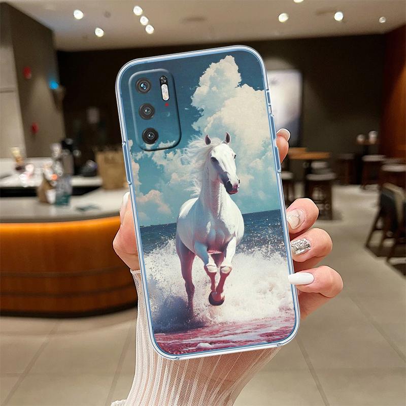 RE28 Fine Horse Transparent Phone Case for Motorola Moto Edge 20 30 40 50 S30 Fusion Ultra Pro Neo Lite + G200 G23