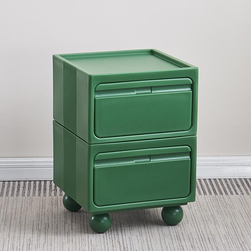 Multi-Layer Plastic Drawer Cabinet Bedside Storage Organizer for Children's Room And Bedrooms Compact Storage Unit for Small Spa