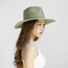Spring and summer new fashion casual hand-woven dyed raffia wide-brimmed jazz hat outdoor beach sunscreen shading straw hat