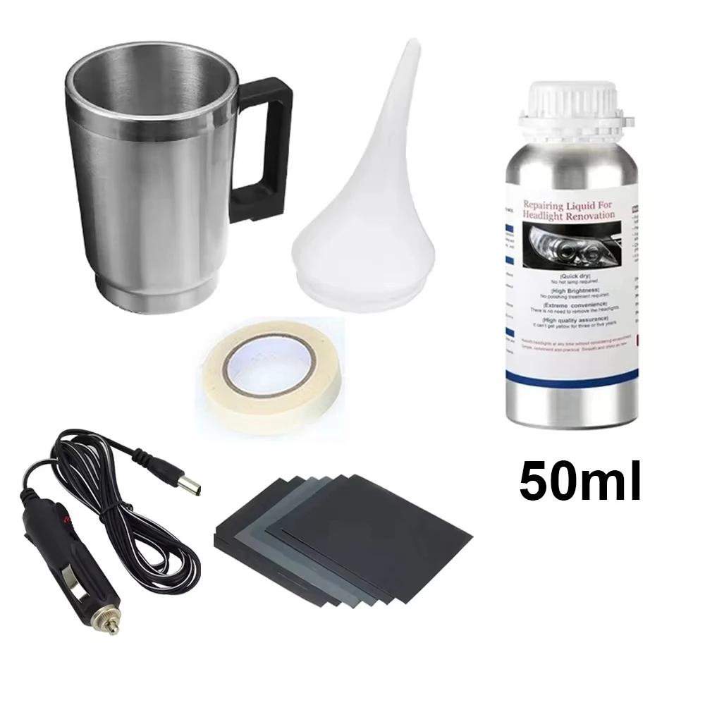 

Рідина для ремонту автомобільних фар Оновлення та відновлення фар Автомобільна рідина для чищення фар Поліроль з полімером Автозапчастина Фара 50ml set білий