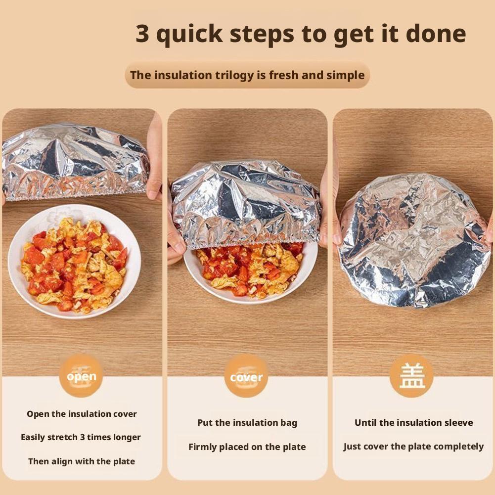 50 ks Opakovaně použitelná hliníková fólie Izolační kryt Potravinářský plastový sáček na uchování čerstvosti Kuchyňské příslušenství do lednice