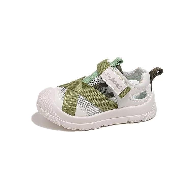 

Children s shoes, girls sandals, summer soft soled non slip children s mesh breathable beach shoes, girls mesh shoes 37 зелений