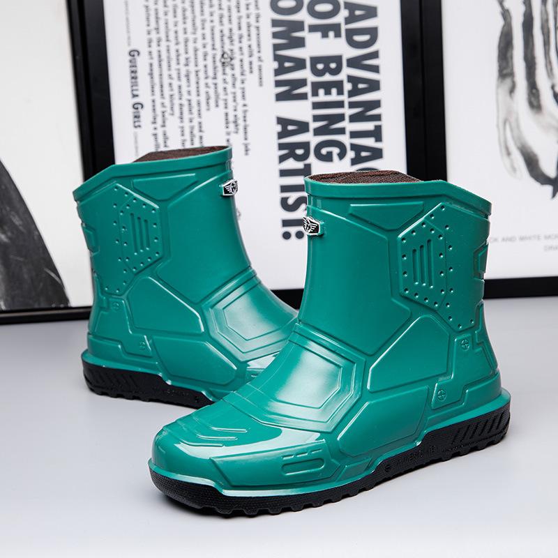 Spring And Autumn Outdoor Rain Boots Men And Women Waterproof Shoes Work Shoes Rain Boots Kitchen Rubber Shoes Water Boots 36-45