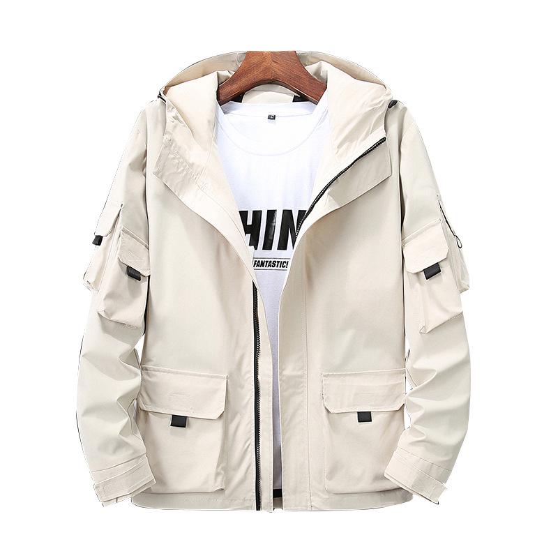 Hooded Workwear Jacket for Plus-Size Men - Loose Fit, Zip-Up, Available In XXL, Supports Up To 300 Pounds