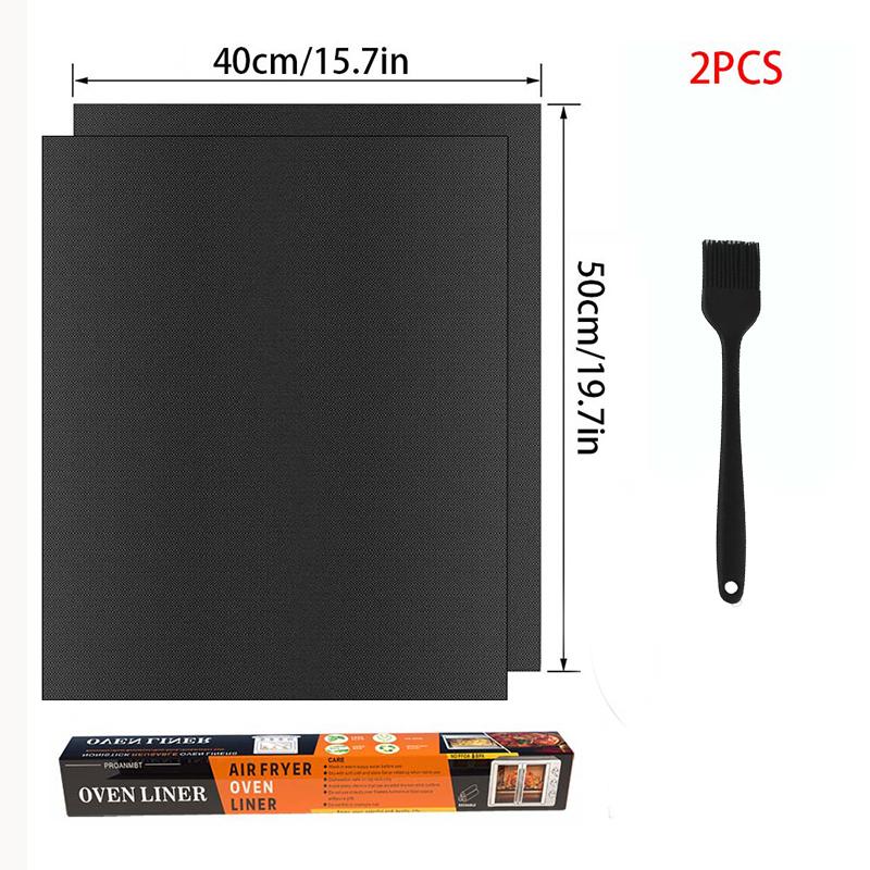 Oven Liners For Bottom Of Electric Gas Oven Reusable Non-Stick Protector Mat Heat Resistant Grill Mats Three Colors Kitchen Bbq