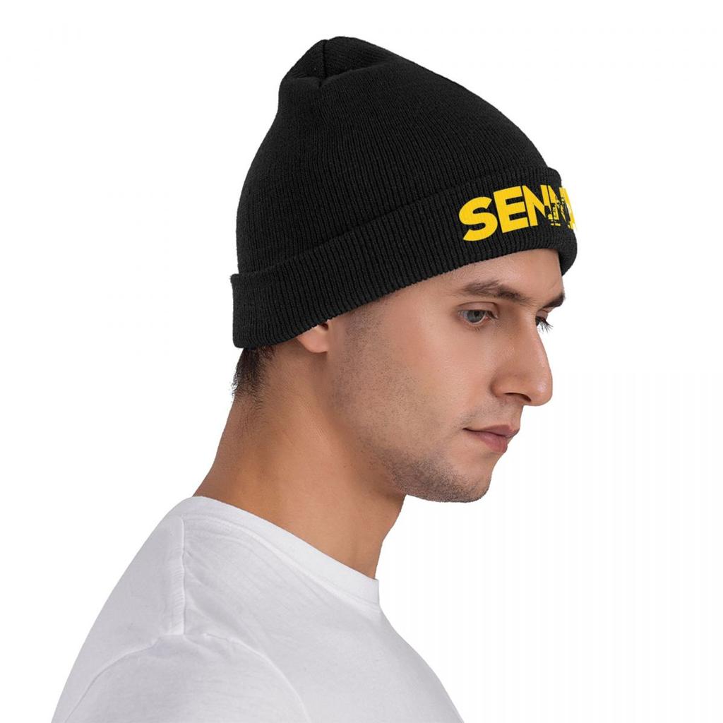 Ayrton Senna Hat Autumn Winter Beanie Fashion Motorsport Cap Men Women Acrylic Bonnet