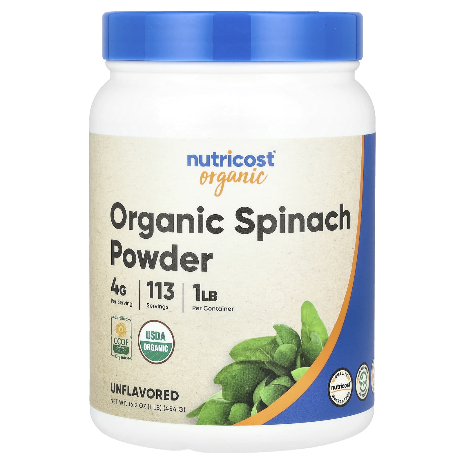 

Organic Spinach Powder, Unflavored, 454G (16.2Oz)