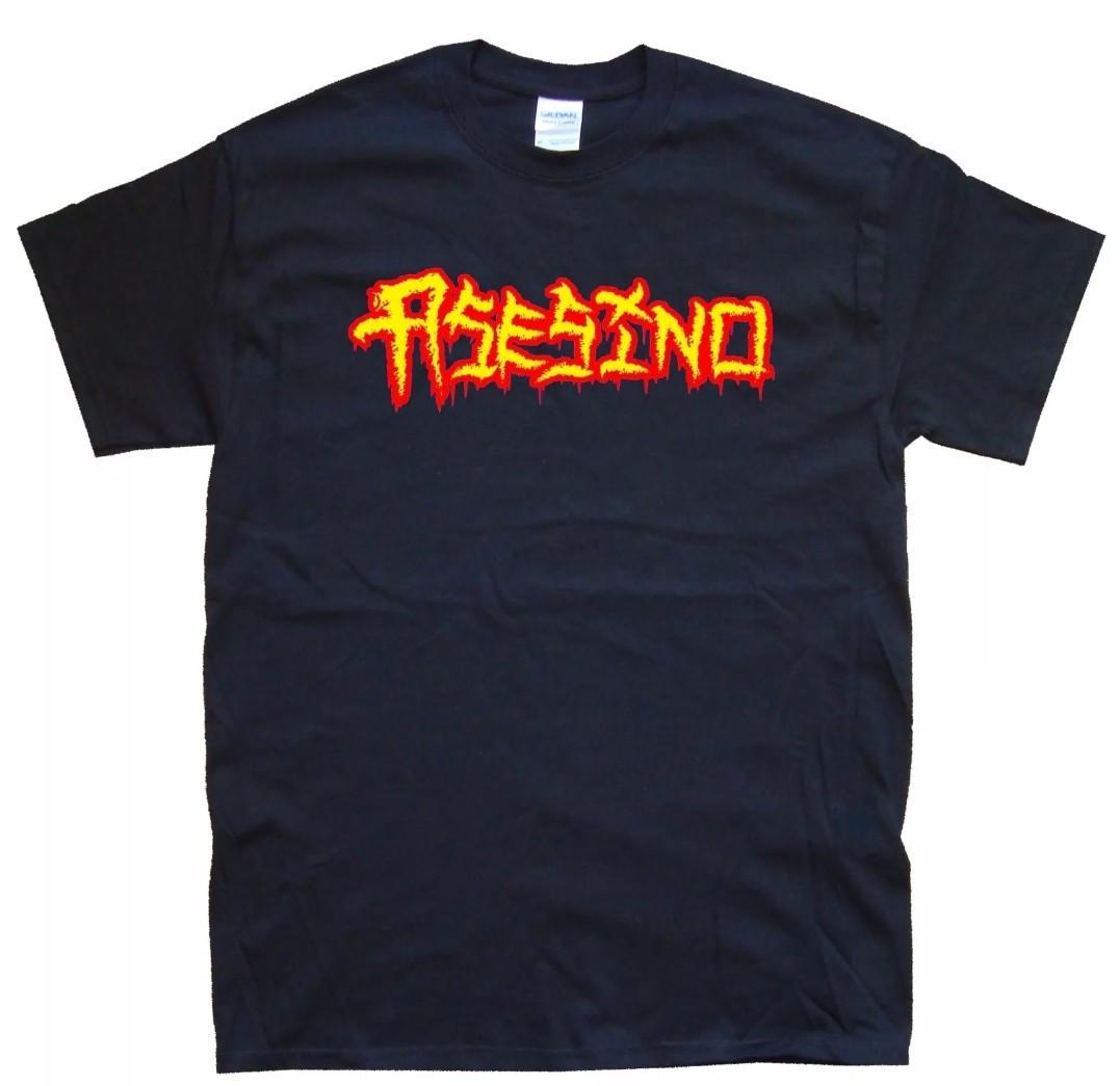 ASESINO T-SHIRT sizes S M L XL XXL 3 4 XL Black, White brujeria cazares S
