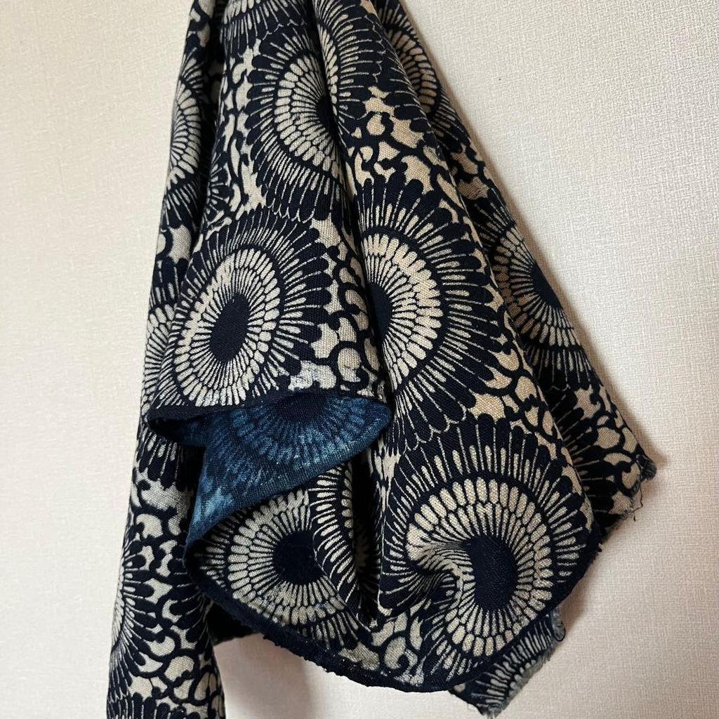 Used Katazome old cloth / futon cover one width 150cm