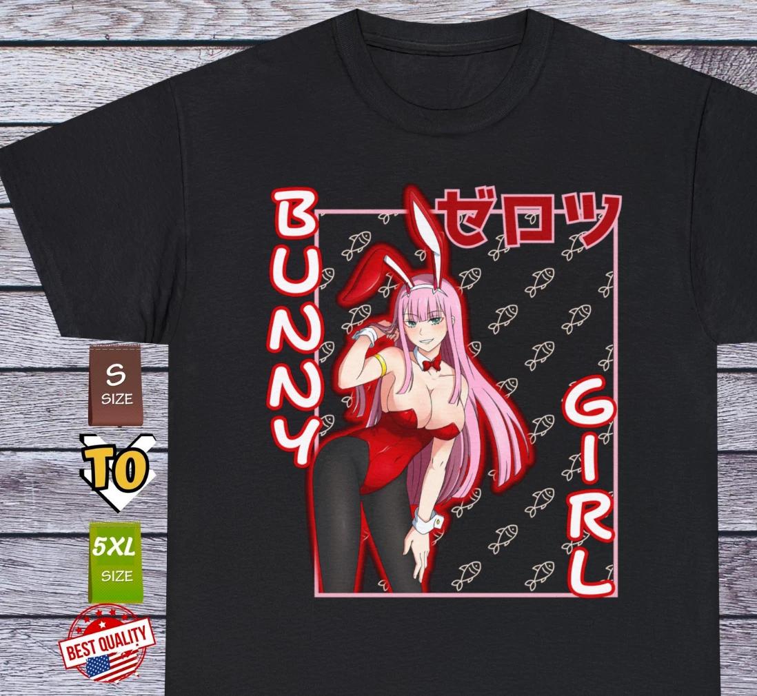Футболка Zero Two Девушка-кролик Вайфу Darling in Franxx Эччи Аниме Футболка Манга Косплей 2XL