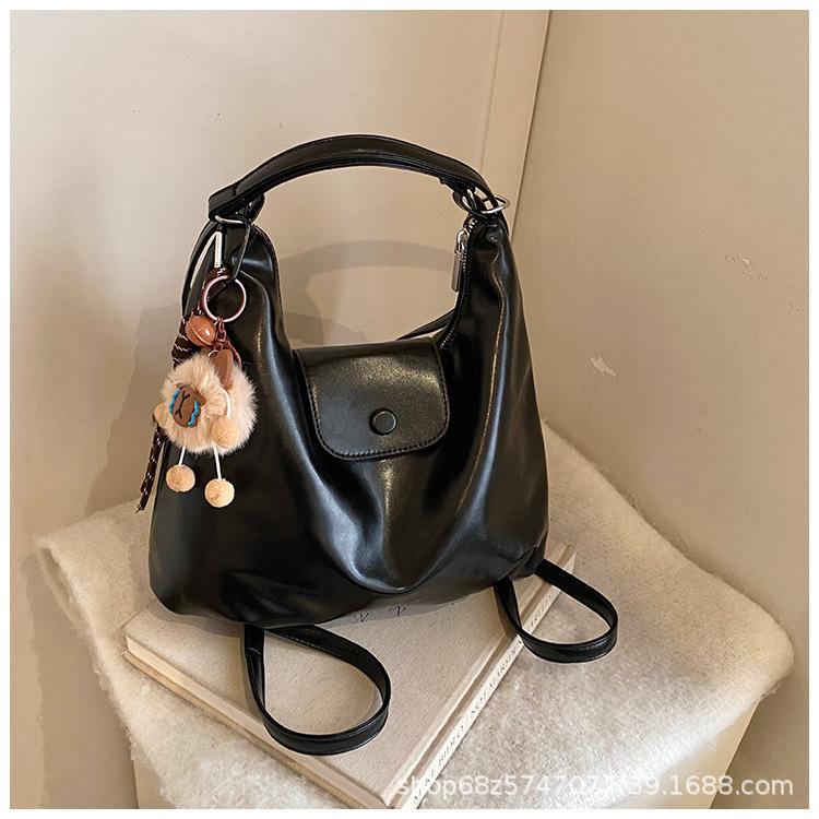 High-end Retro Large-capacity Bag Women's 2025 New Multi-functional Commuter Backpack Shoulder Tote Bag