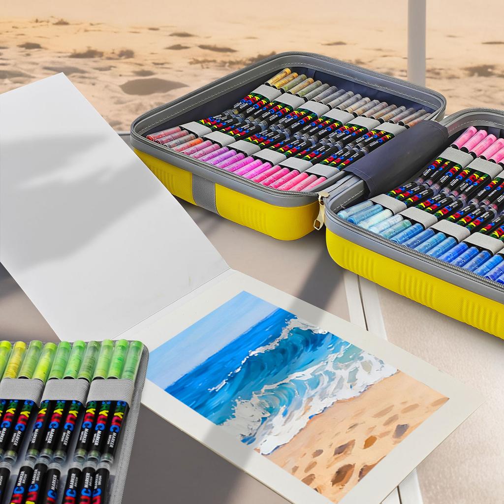 360 Colors Set Acrylic Paint Pen Marker Brush Tip Paint Marker For Rock Painting Wood Canvas Stone Christmas Gift DIY Craft Art