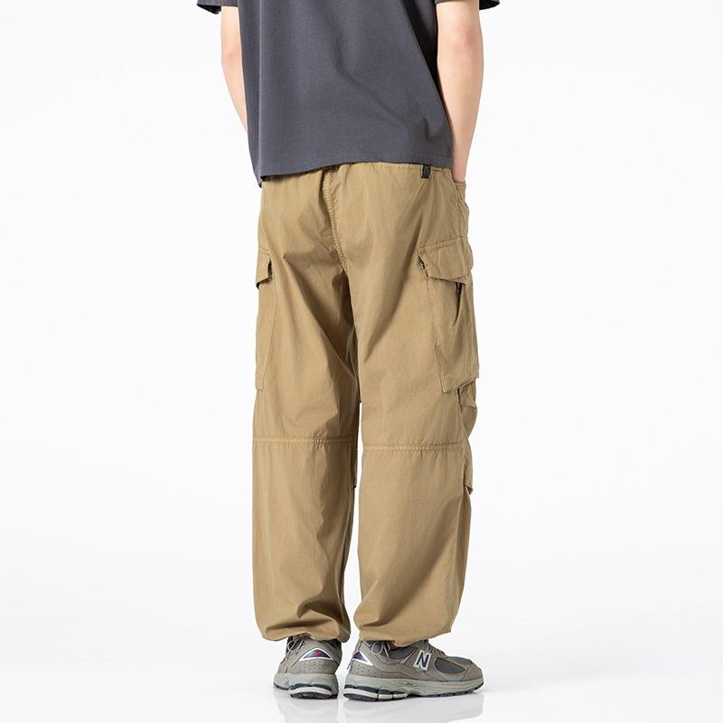 Overalls men's summer new loose casual men's trousers trendy brand men's high-end men's straight-leg pants