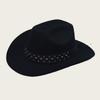 Stylish Leather Rivet Belt Design Felt Cowgirl Hat Women Men Wide Brim Jazz Cap Western Caps for Daily Life & Party