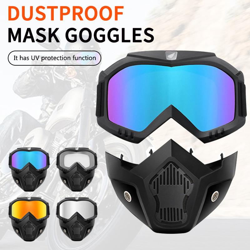 ARD1 Motorcycle Protector Face Mask Removable Full Face Protection Helmet Goggles Riding Motocross Glasses Moto Accessories For Honda