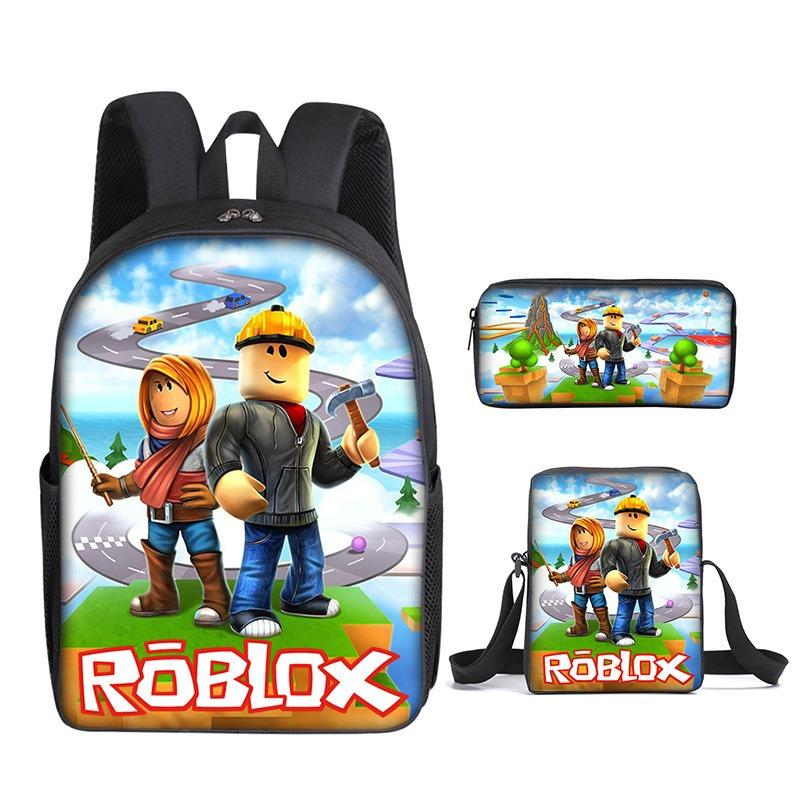 Student schoolbag, primary and secondary school student backpack style fashion trend backpack three-piece set