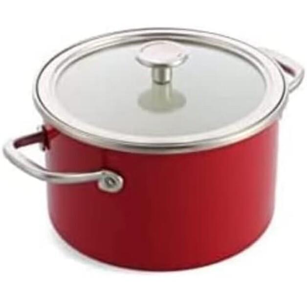 

Кастрюля KitchenAid CC003267-001 с эмалью, стальной сердечник, 20 см 3,7 л
