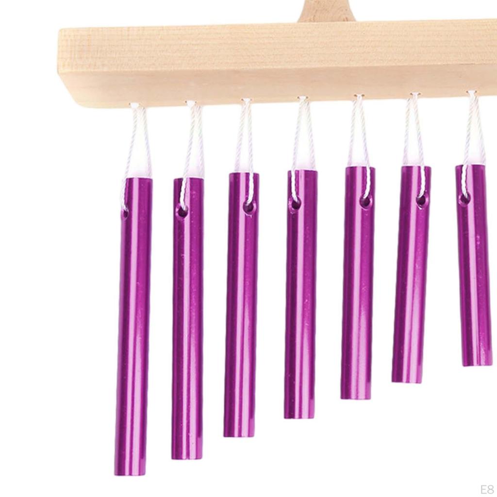 -Percussion, -Preschool Toys, 8 Tone Aluminum Alloy Wind Chimes, Kids Percussion Tube Instrument for