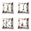 Polyester Pillowcase American Retro Flower Plant 26 English Letter Cushion Cover Car Pillowcase
