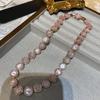 Vera Summer Heartbeat Series Necklace Bracelets Earrings Natural Pink Shell Set Donkey Home Light Luxury Jewelry