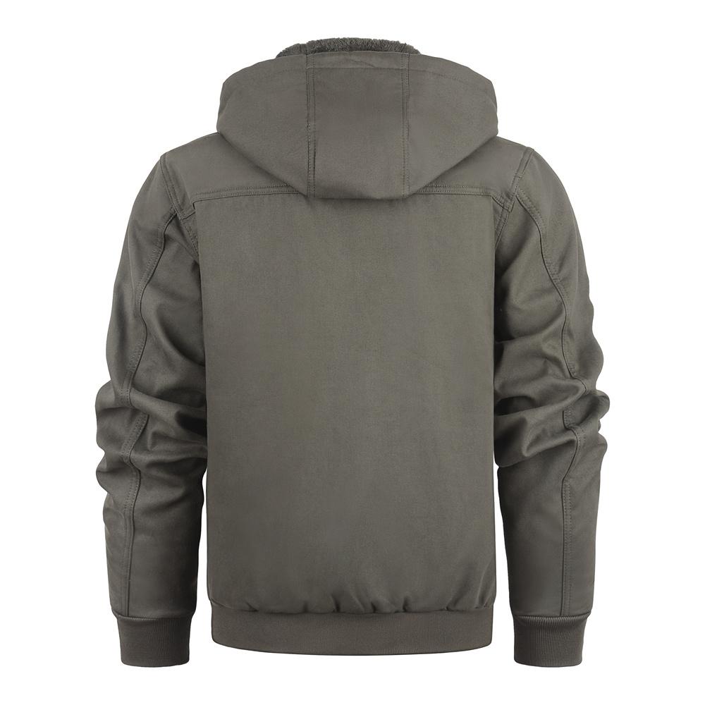 Men's Windbreaker Fluffy Lining Winter Jacket Outdoor Puffer Coats Warm Sports Bomber Jacket Techwear Men Clothing