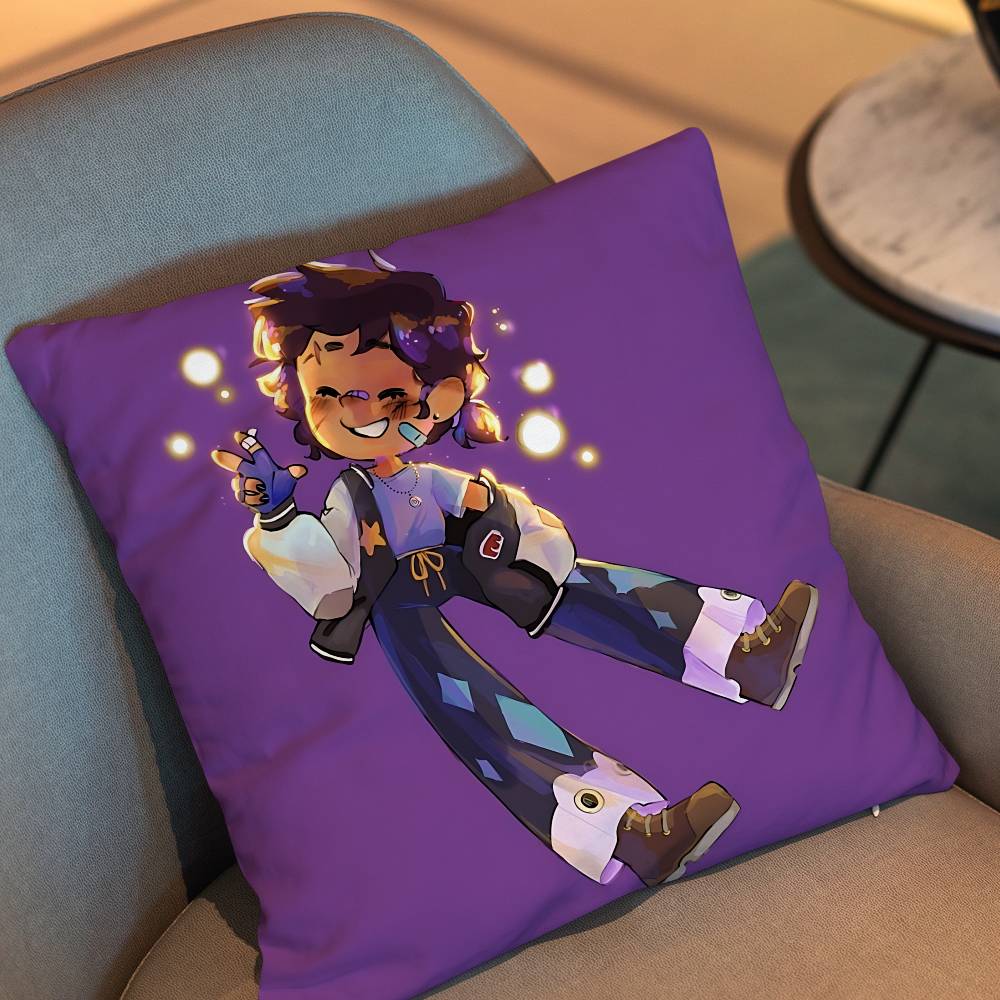 Luz Noceda Amity Blight Owl House Pillow Case Anti-Dustmite Pillowcase Invisible Zipper Silky Short Plush Sofa Cushion Cover