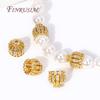 9/11/13MM 18K Gold Plated Brass with Zircon Crown Beads Caps Tassel Caps For DIY Earrings Charms Jewelry Making Components