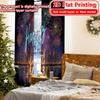 2D Flat Printing  2pcs NewYearCelebration Popular Window Curtain Versatile 100% Polyester Curtains Decorations For Home Ldeal