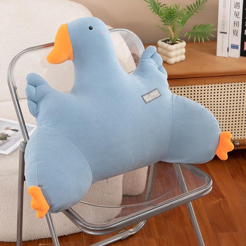 New Ice Silk Big Goose Waist with The Head of The Bed and Velvet Cloth Seat Cushion Pedal Sleeping Pillow Baby Learns To Sit On The Pillow