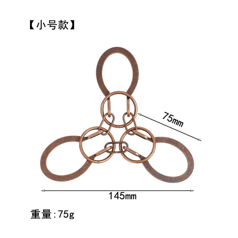 Puzzle Zinc Alloy Intelligence Unlocking Ring Unlocking Set, Nine-Link Educational Toy, Kong Ming Luban Lock Mechanism Box