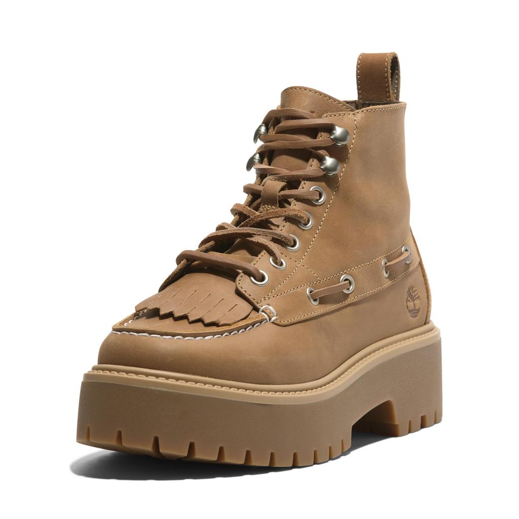 Timberland STONE STREET MID Platform Size Boots, Women's, Sole, White, 24.5 cm, A27YZ-EN1