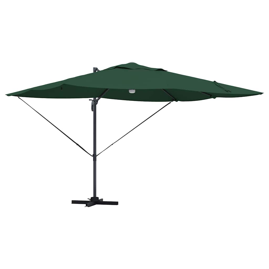 Green Sun Umbrella 351 x 250 x 253 cm Polyester and Aluminum