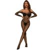 Plus Size Female Jumpsuit Transparent Bodysuit Women Mesh Clothing Stockings Sexy Lingerie Suit Lace Pajamas Thigh High Fishnet