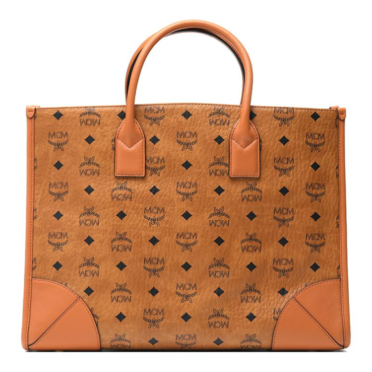 New MCM VisetosMünchen Leather Tote Bag, Shopping Bag, Combo Bag, Shoulder Bag, Crossbody Bag, Handbag Large Women's MWTCSBO02CO001