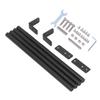 Aluminum Alloy Supporting Rod Set S4 Metal Tie Rod with Connector 3D Printer Accessories