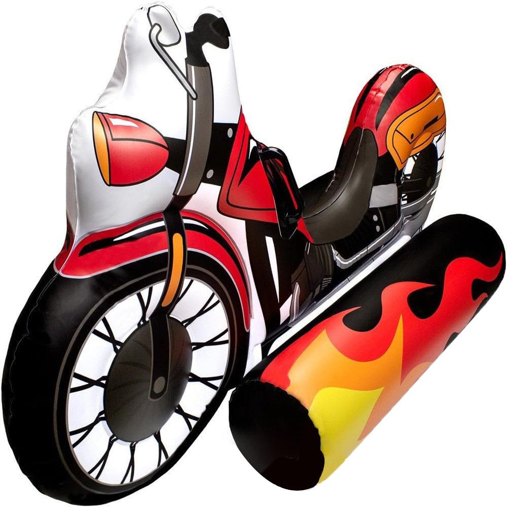 

Надувной водный мотоцикл из ПВХ для детей, игрушка для игр с брызгами, сиденье для бассейна в форме моторной лодки красный