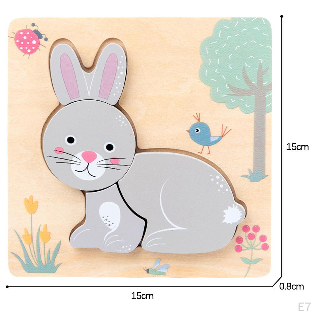 Animal Wooden Puzzle, Children' puzzle children toys Years Old Boys and Girls Educational