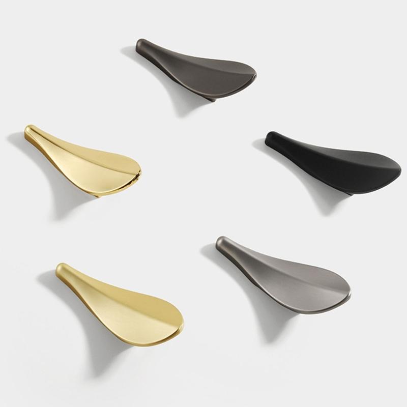 Alloy Leaf Shape Wall Hook Rustproof Door Hanger for Coat Hats Bags Bedroom Bathroom Entryway