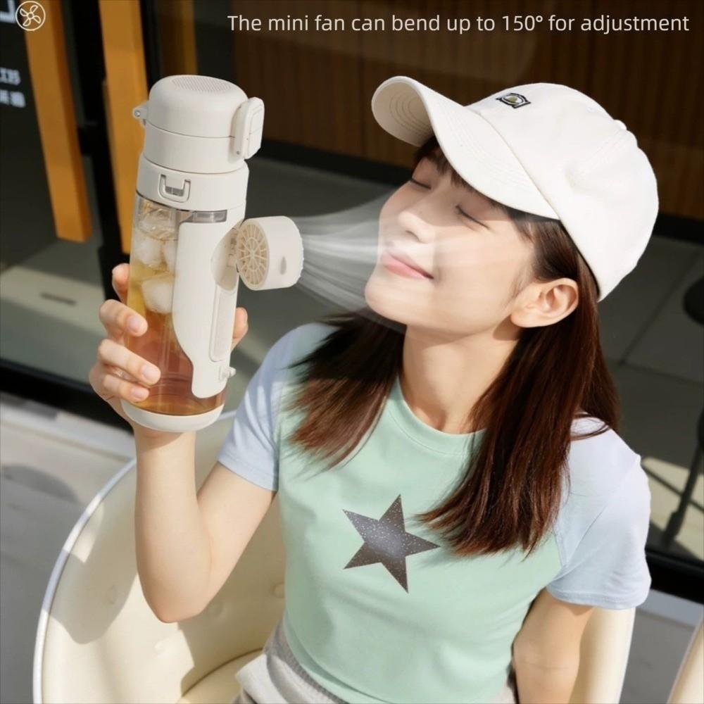 Detachable Fan 2-in-1 Fan Cup Dual-Use Sports Drinking Bottle Portable Fan Water Bottle Travel