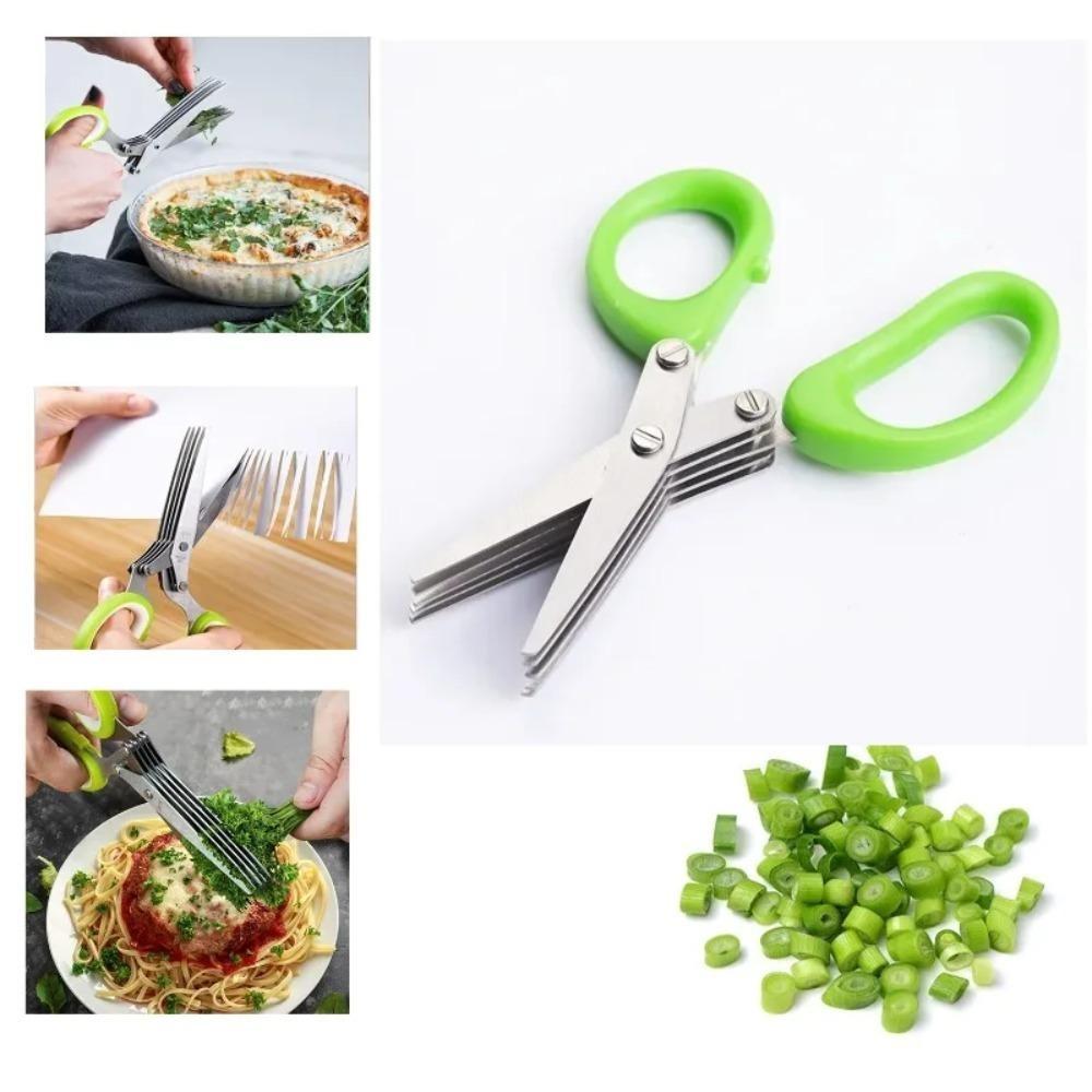 Forbici da Cucina Multistrato Acciaio Inossidabile Taglia Verdure Cipollotto Erbe Alghe Spezie Strumento da Cucina Accessori da Cucina