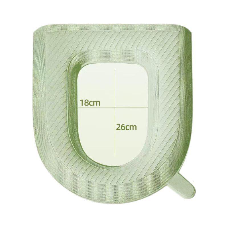 Four-Season Waterproof Toilet Seat Cushion with Lid and Thickened Pattern Cover