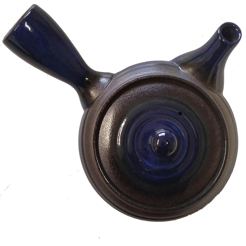Banko Ware Teapot "Simple and Easy To Use" Serves 2, Approx. 330ml, 1.5cm Flat, Sea Cucumber Glaze Pattern, Made In Japan, 18138