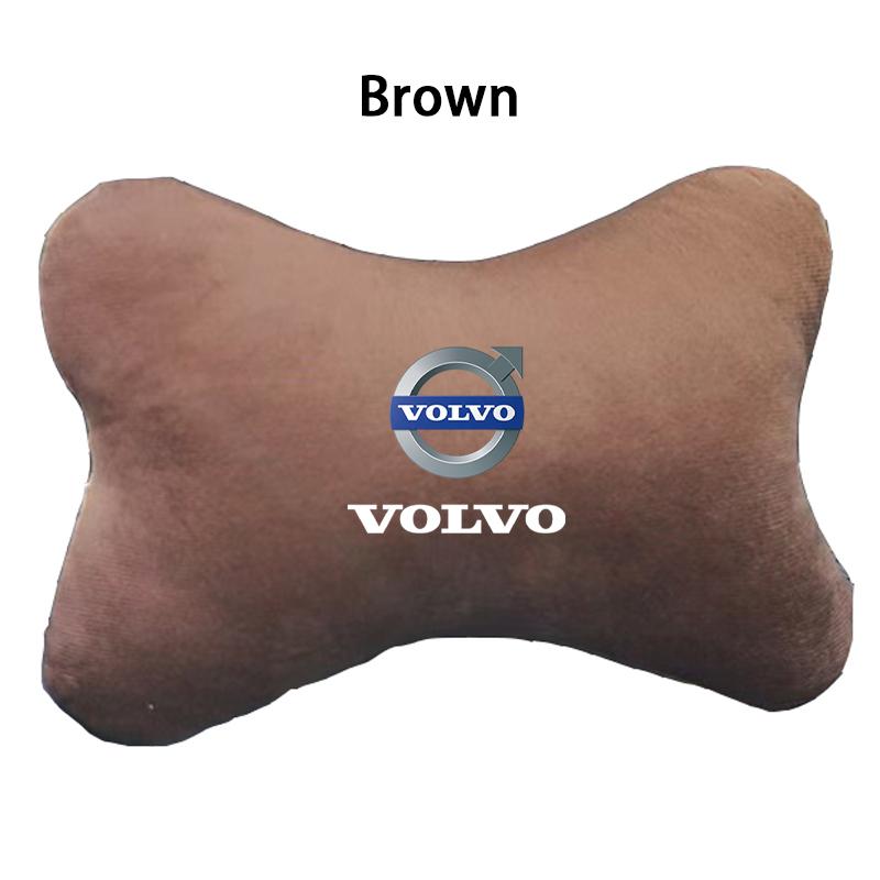 Car Suede Headrest Neck Support Auto Seat Accessories For Volvo XC90 XC60 V50 S60 V70 V60 V40 S90 olestar AWD XC40 S80 T6 V90