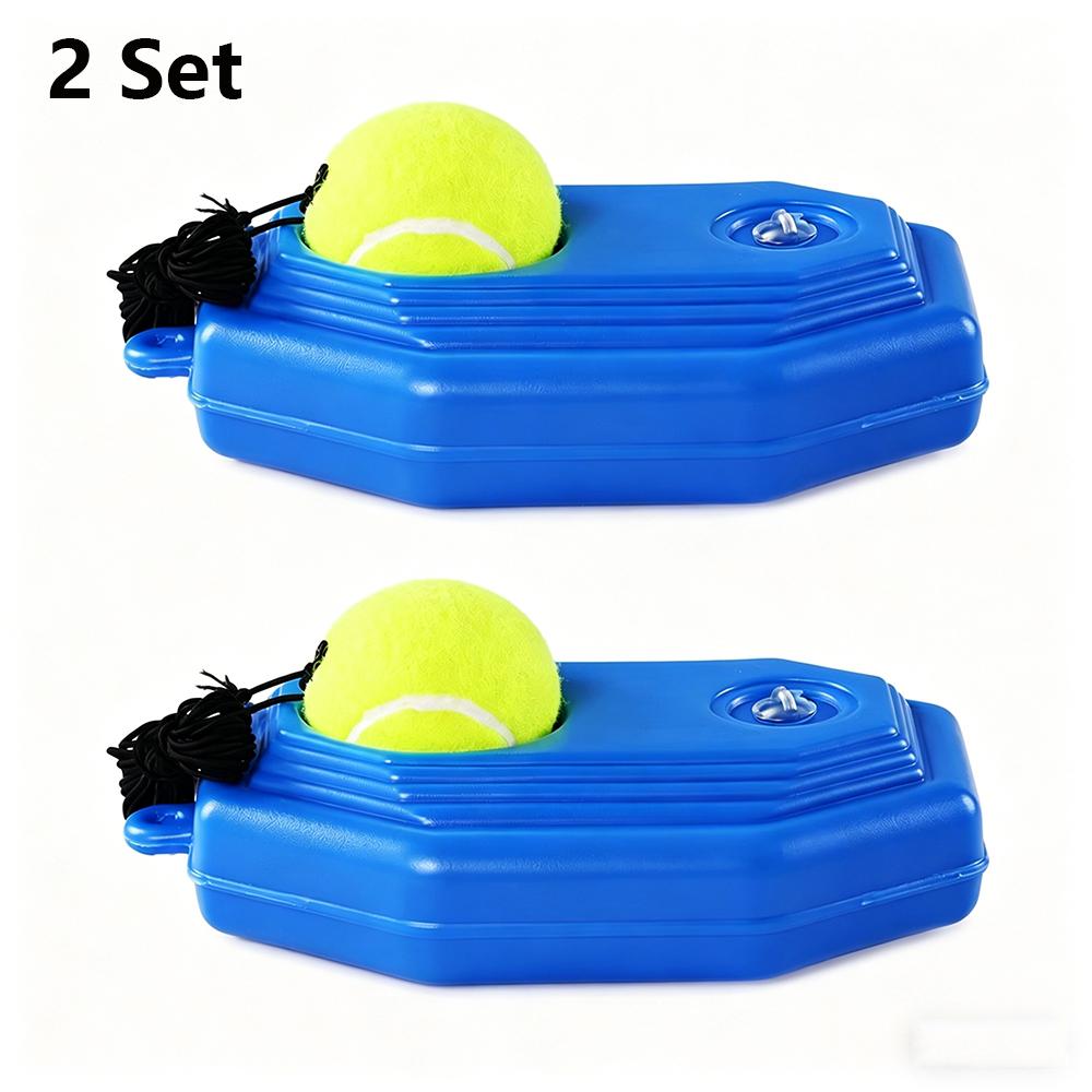 Solo Tennis Trainer Rebound Base Self-Practice Training Tool with Ball Elastic Rope for All Skill Levels for Indoor Outdoor