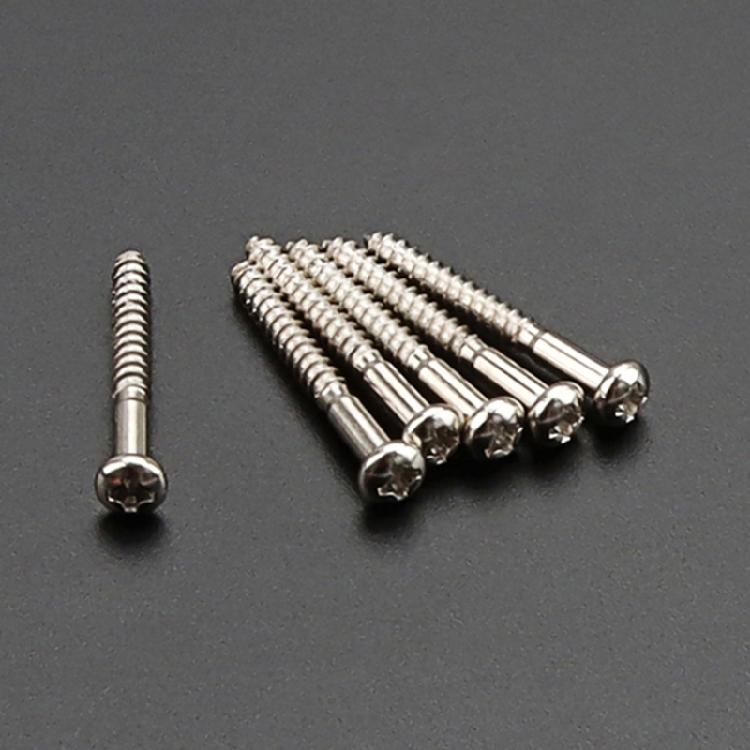 6Pcs/lot Metal Electric Guitar Accessories Screws Round Head Bridge Tail Screws